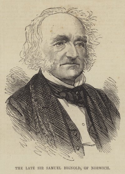 The late Sir Samuel Bignold, of Norwich by English School